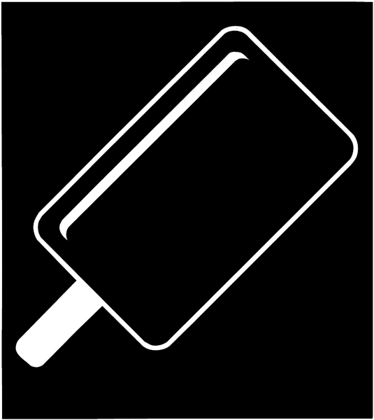 Ice cream bar silhouette vinyl sticker. Customize on line. Food Meals Drinks 040-0449